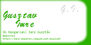 gusztav imre business card